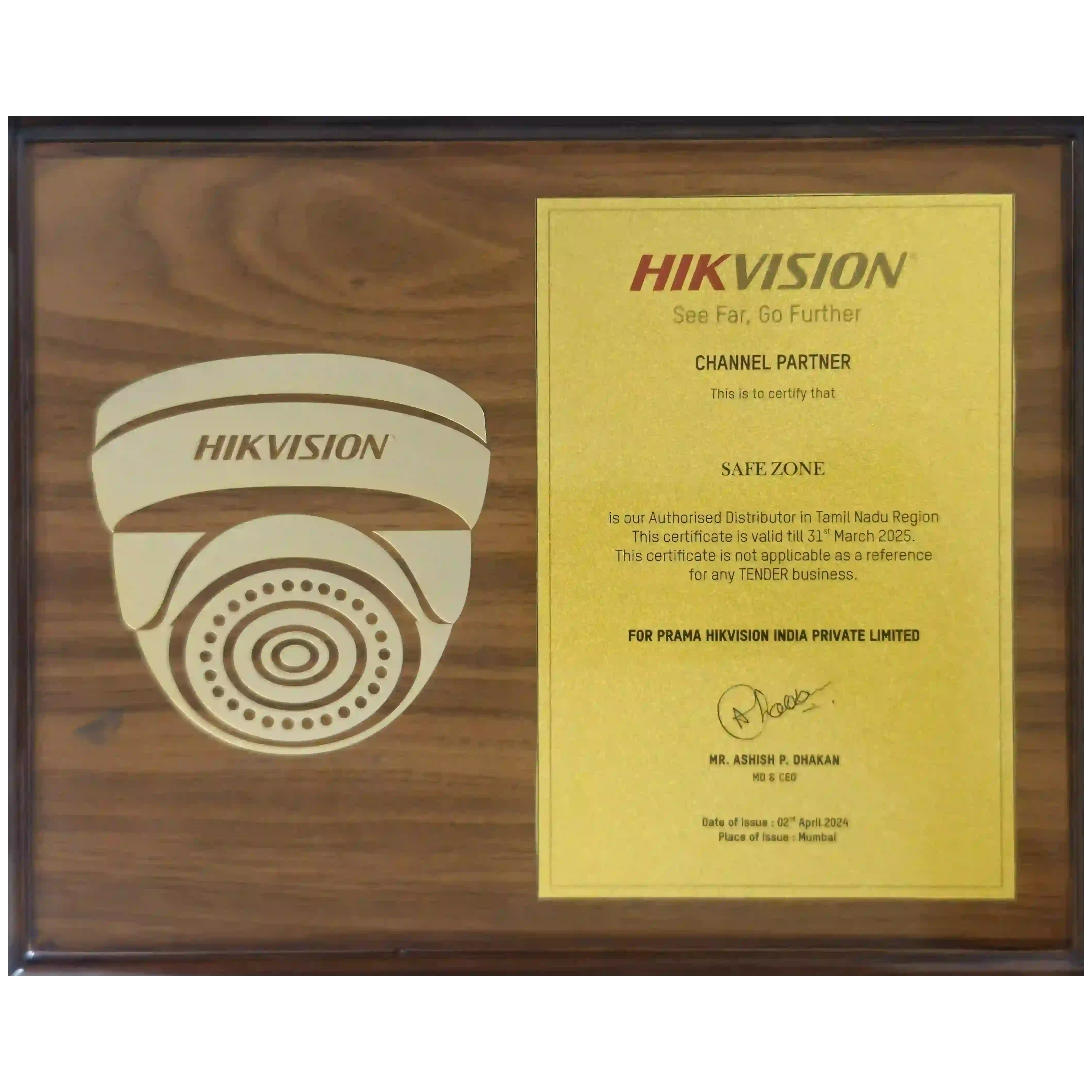 Hikvision Authorized Distributor Certificate 2025